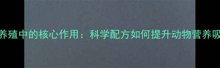 图片 151饲料精在畜牧养殖中的核心作用：科学配方如何提升动物营养吸收与生长效率？2