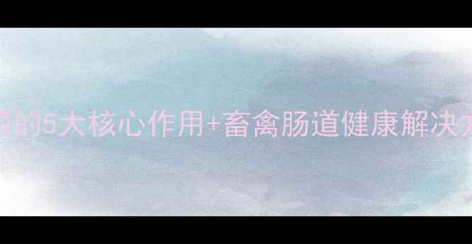 图片 养殖户必看！益生菌的5大核心作用+畜禽肠道健康解决方案（附使用指南）