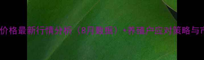 图片 河北沧州生猪价格最新行情分析（8月数据）+养殖户应对策略与市场趋势解读1