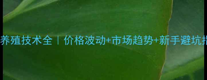 图片 河蟹养殖技术全｜价格波动+市场趋势+新手避坑指南2