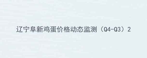 图片 辽宁阜新鸡蛋价格动态监测（Q4-Q3）2