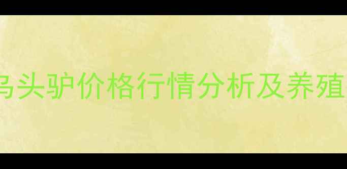 图片 镇江成年乌头驴价格行情分析及养殖技术指南1