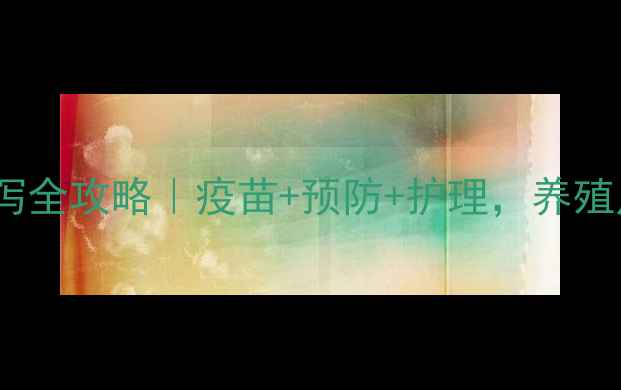 图片 🐷仔猪腹泻全攻略｜疫苗+预防+护理，养殖户必看！2