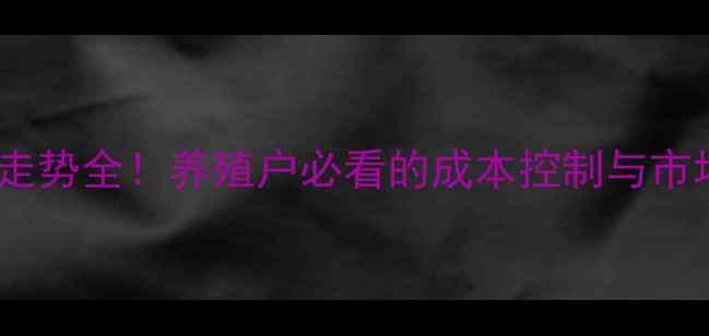 图片 🔥榆树毛猪价格走势全！养殖户必看的成本控制与市场趋势指南🐷💰2