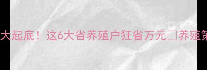 图片 🔥猪肉价格地图大起底！这6大省养殖户狂省万元💰养殖策略全公开🐷💰2