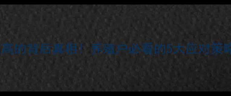 图片 🔥猪肉价格持续走高的背后真相！养殖户必看的5大应对策略（附完整指南）1