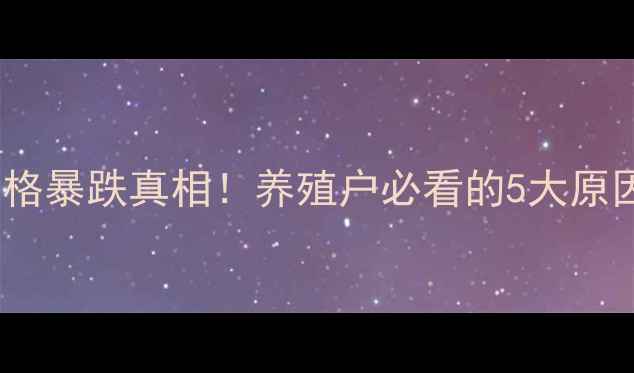 图片 🔥肉鸡价格暴跌真相！养殖户必看的5大原因深度💥2