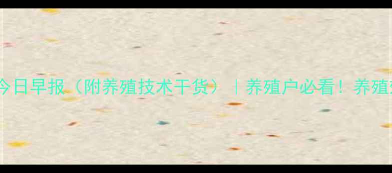 图片 🥚菏泽鸡蛋价格今日早报（附养殖技术干货）｜养殖户必看！养殖效益提升指南🐔2